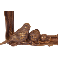 goudkleurige fotolijst vogel staand